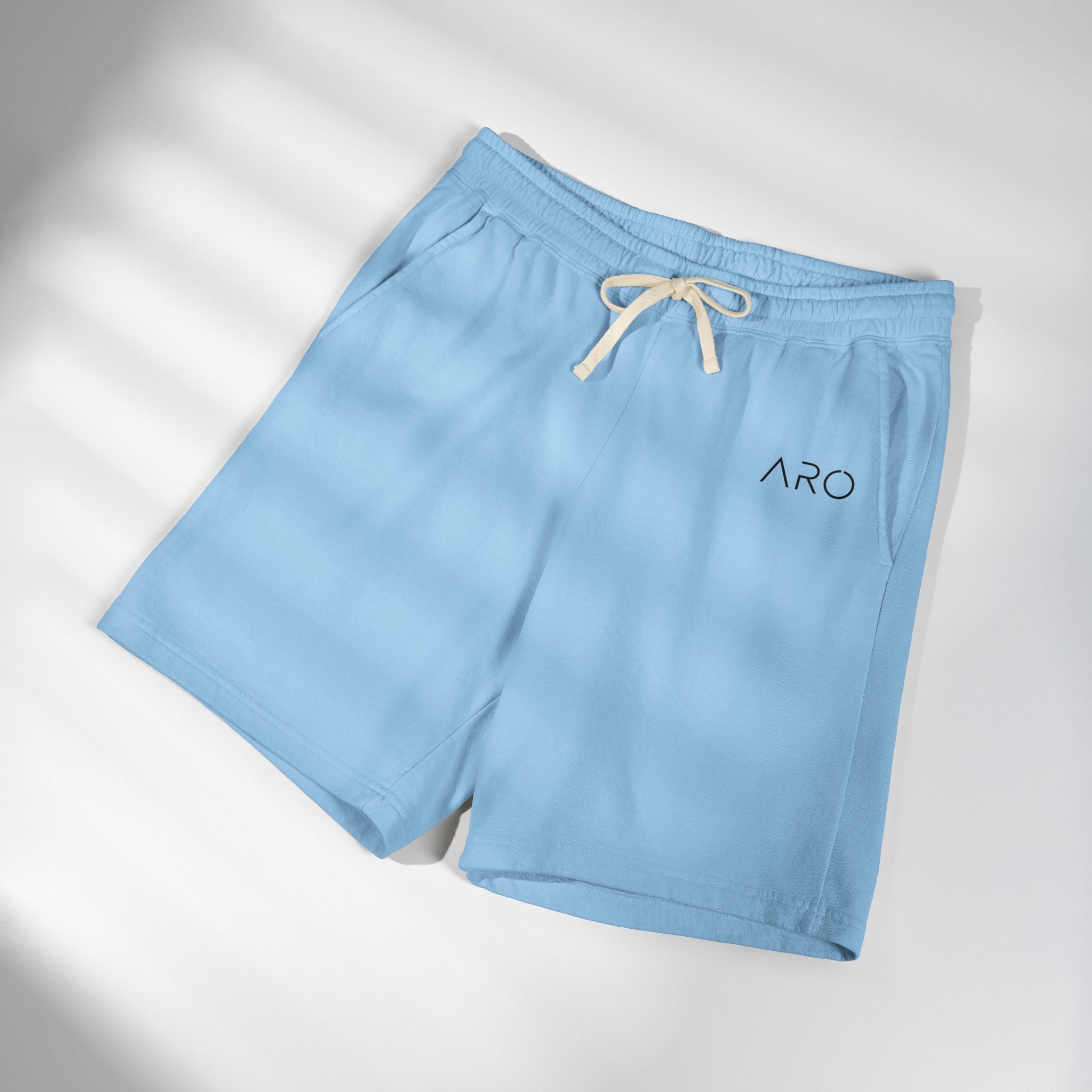 Lightweight Fleece Sweat Shorts — Garment-Dyed Casual Lounge Shorts with ALIX Logo