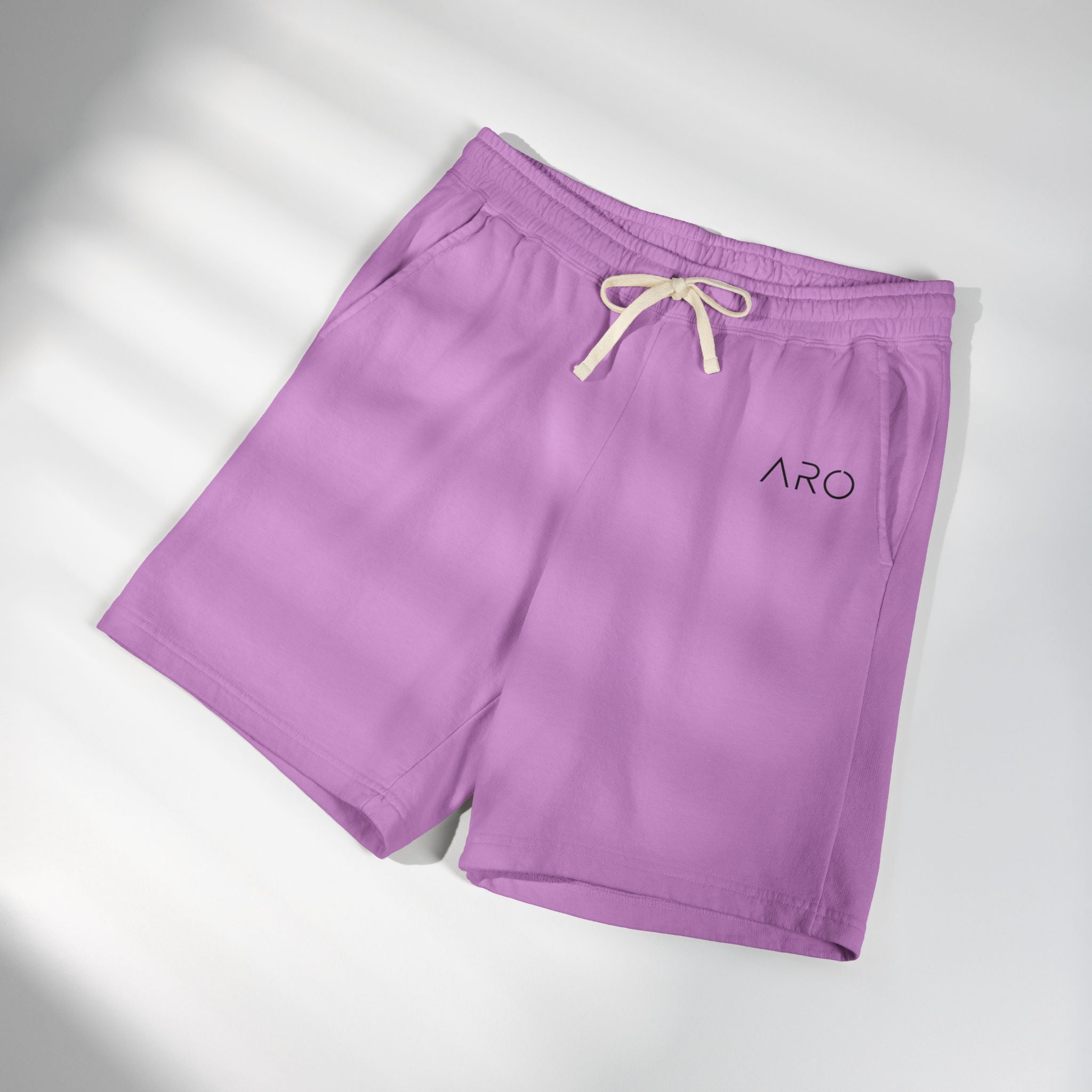 Lightweight Fleece Sweat Shorts — Garment-Dyed Casual Lounge Shorts with ALIX Logo