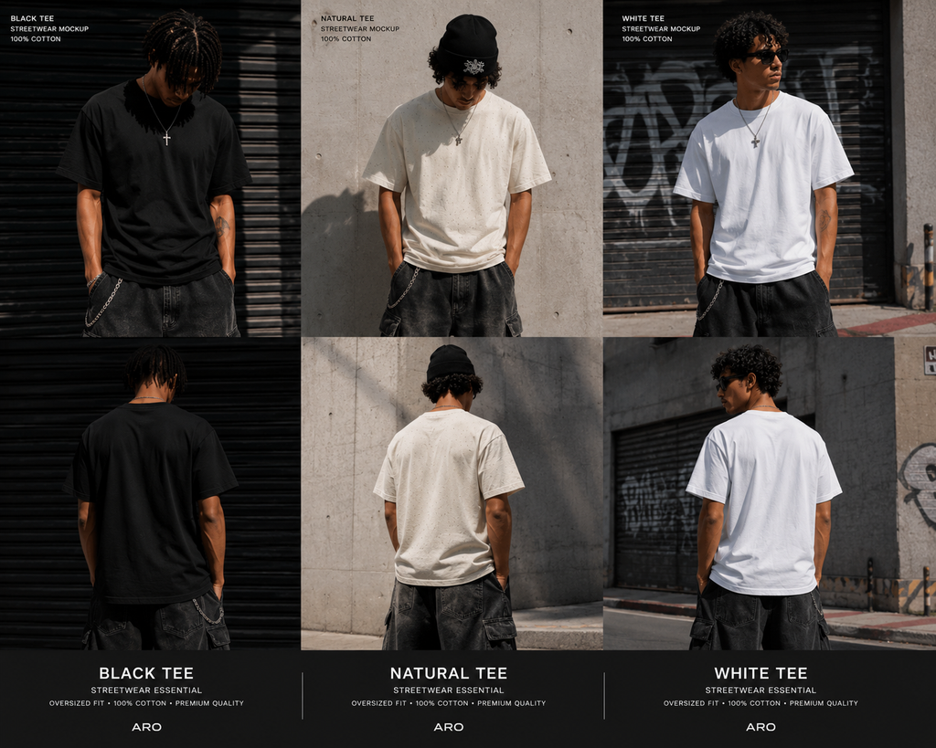 ARO Classic White T-Shirt — Everyday Crewneck Tee