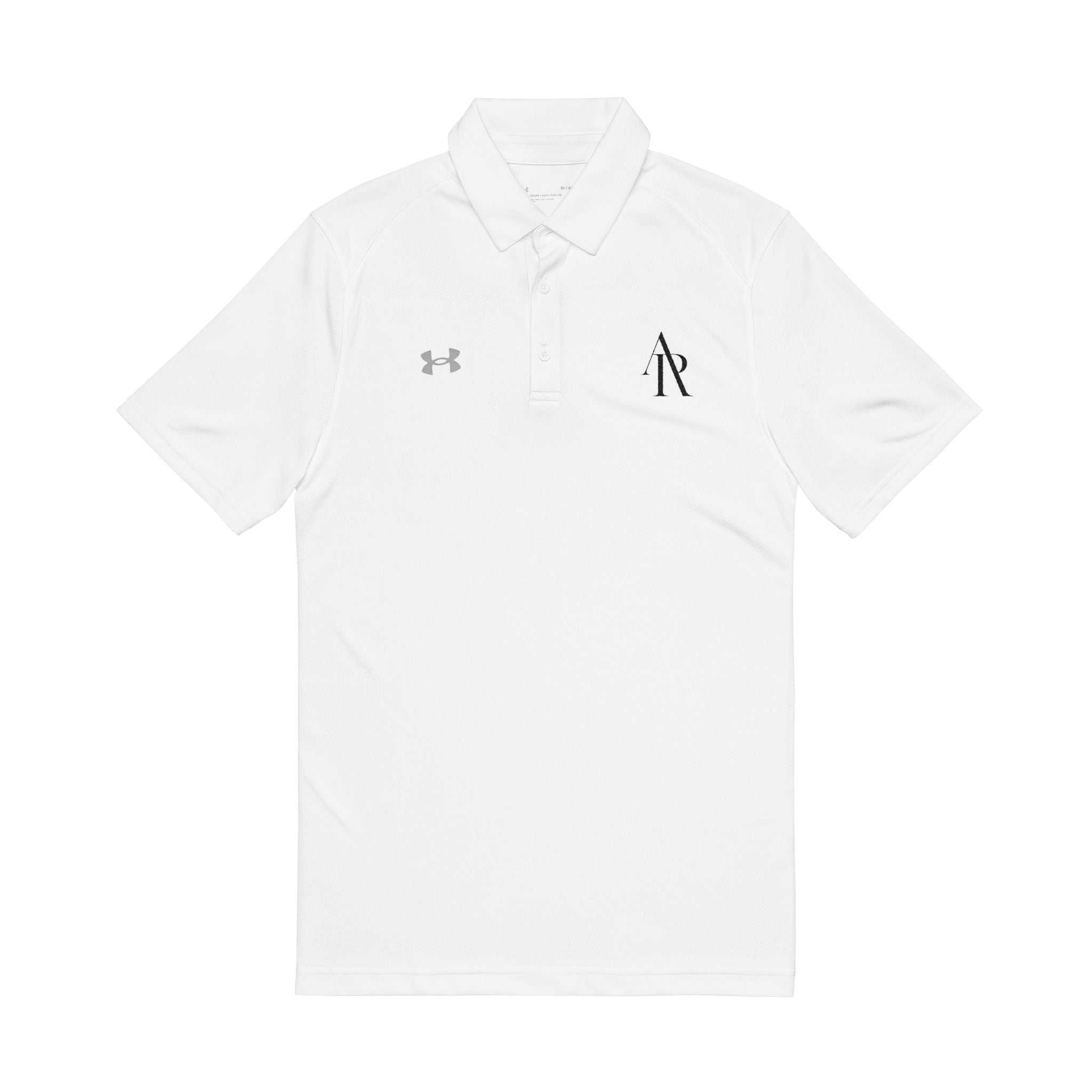 Embroidered Men’s Performance Polo — White Under Armour® Golf Shirt with Monogram